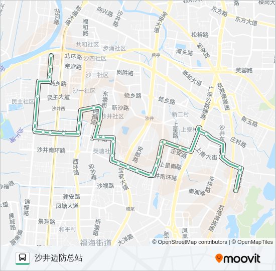公交M253路的线路图