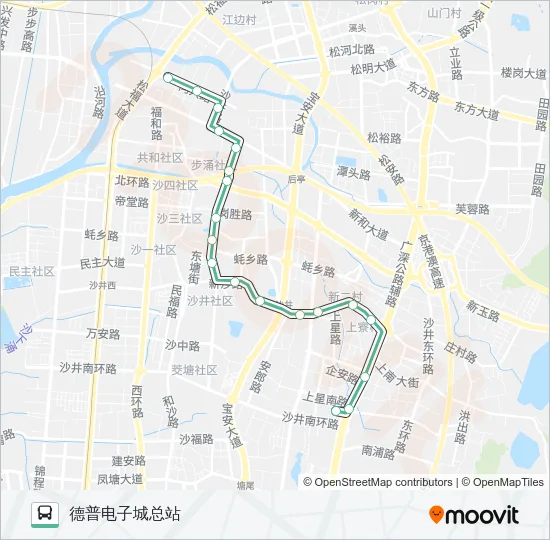 M254 Bus Line Map