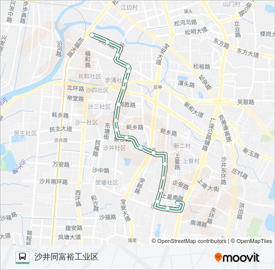公交M254路的线路图