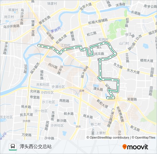公交M255路的线路图