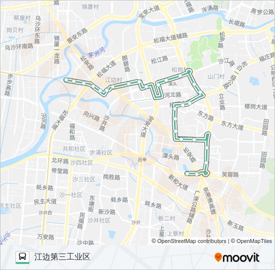 公交M255路的线路图