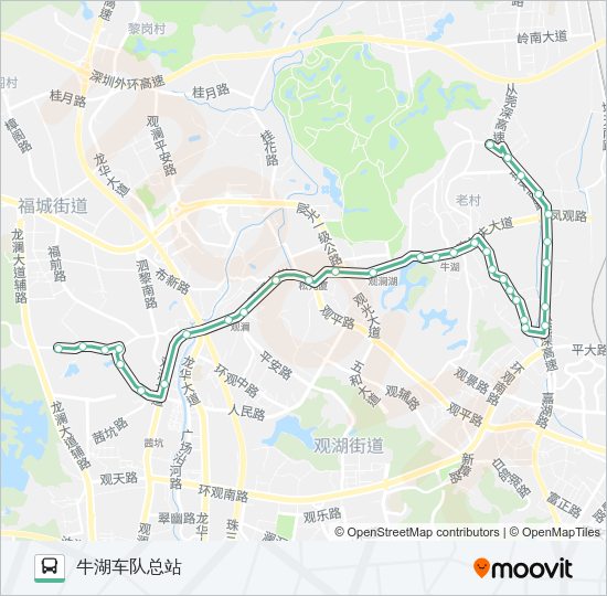 公交M258路的线路图