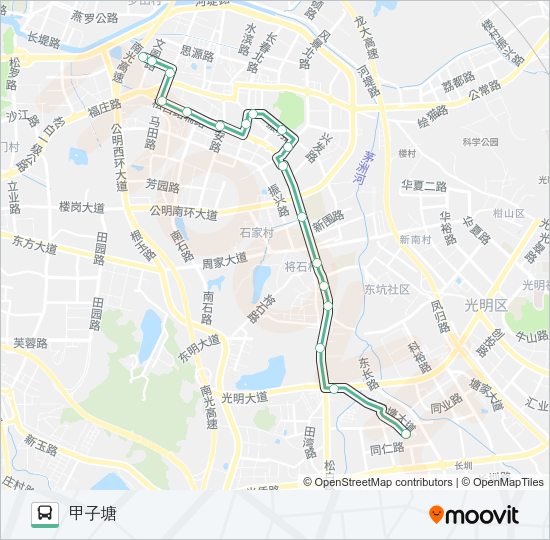 公交M261路的线路图