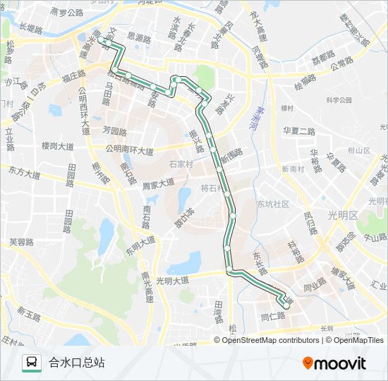 公交M261路的线路图