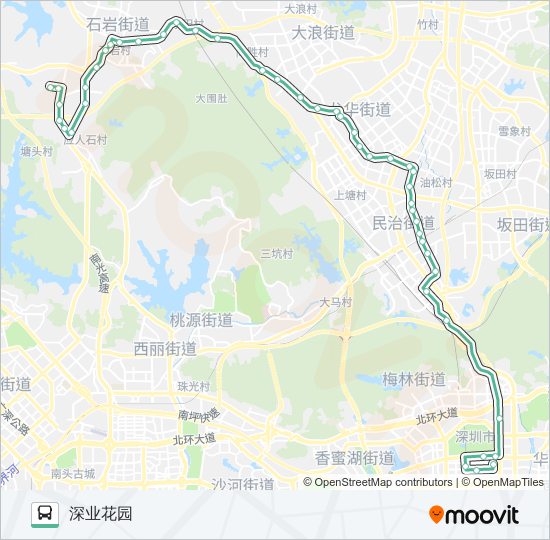 公交M262路的线路图