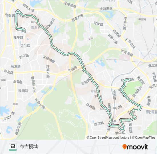 公交M272路的线路图