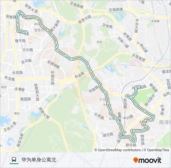 公交M272路的线路图