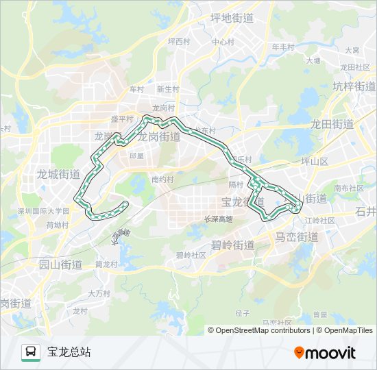公交M278路的线路图