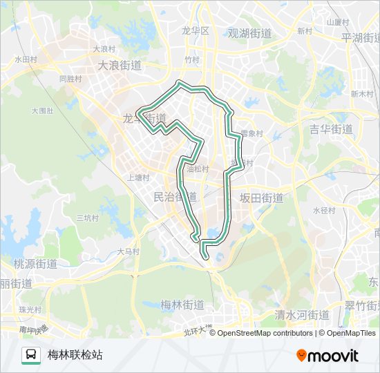 公交M282路的线路图