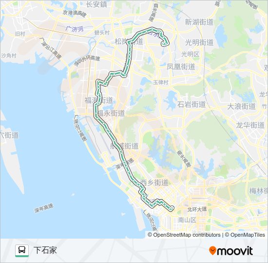 公交M284路的线路图