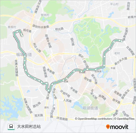 公交M285路的线路图