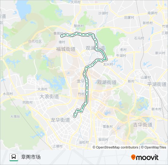 公交M287路的线路图