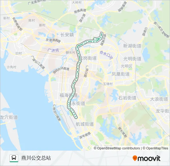 M291 Bus Line Map