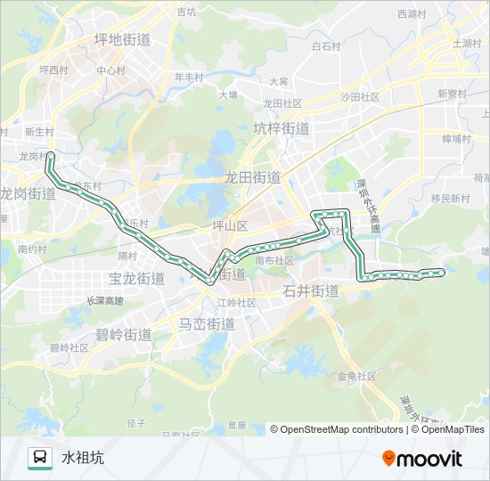 公交M296路的线路图