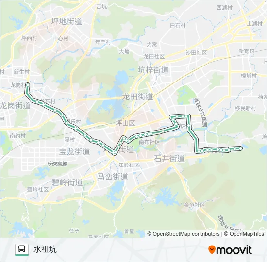 M296 Bus Line Map