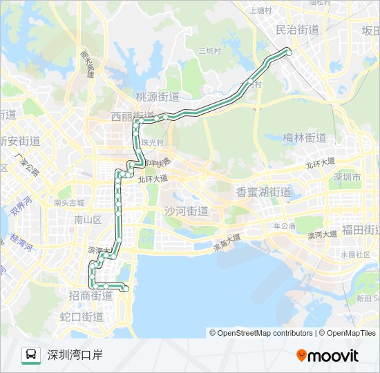 公交M299路的线路图