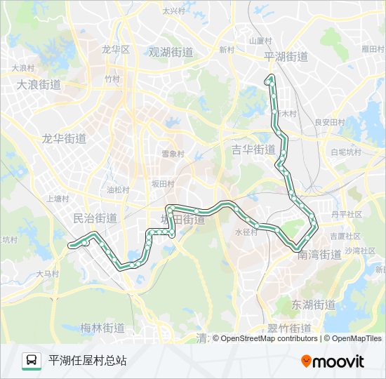 公交M300路的线路图