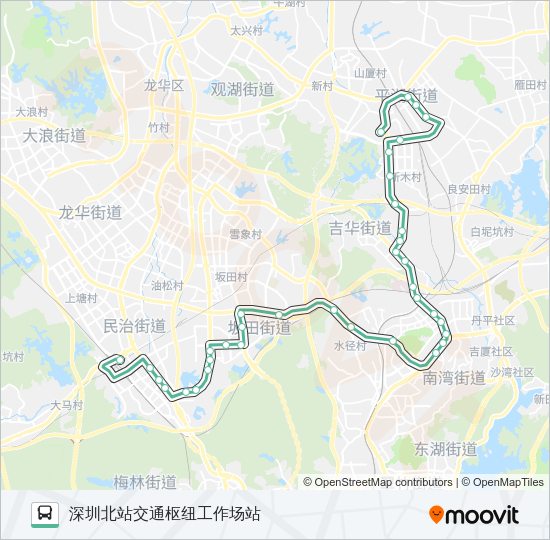 公交M300路的线路图