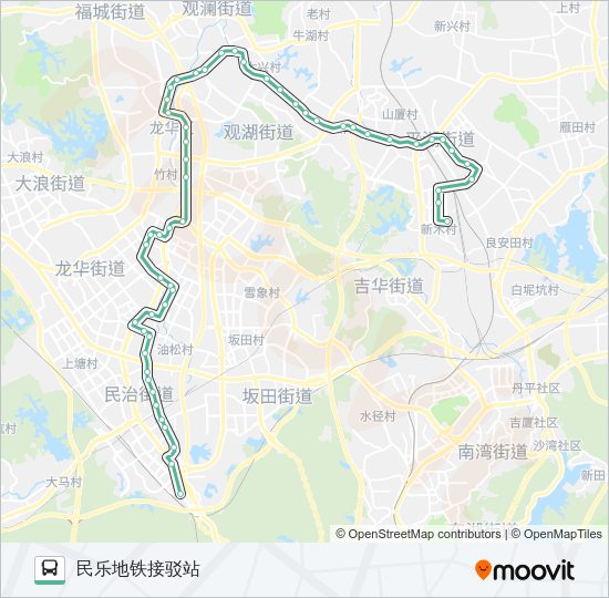 公交M302路的线路图