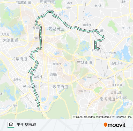 公交M302路的线路图