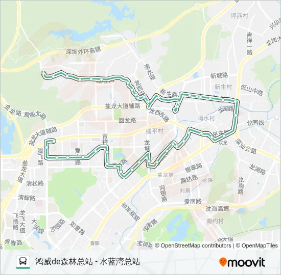 M307 Bus Line Map