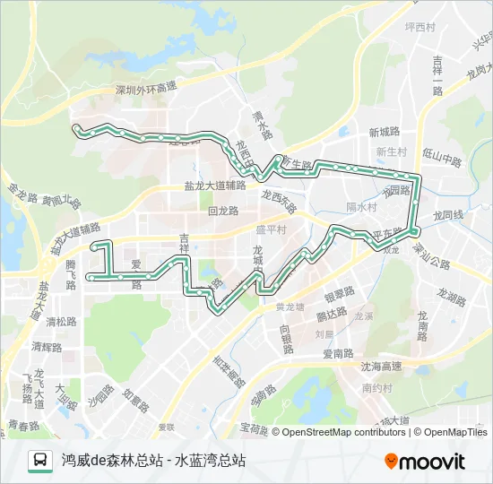 M307 Bus Line Map