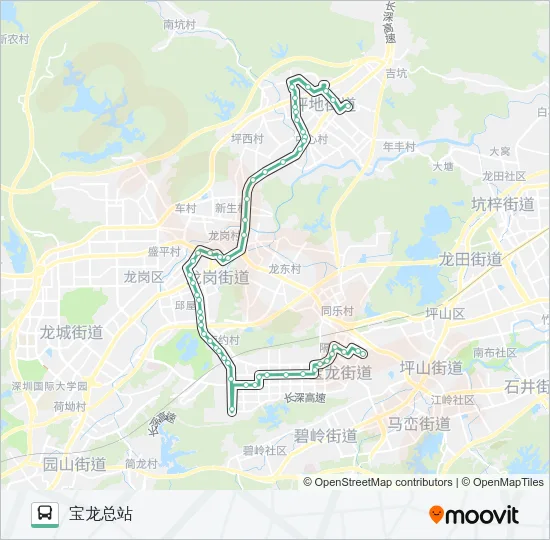 M308 Bus Line Map