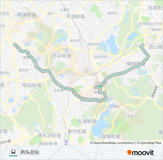 公交M309路的线路图