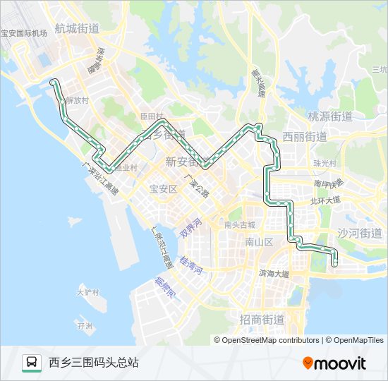 公交M313路的线路图