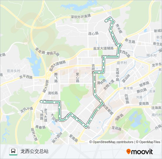 公交M319路的线路图