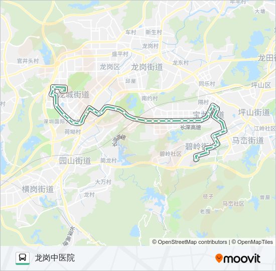 公交M322路的线路图