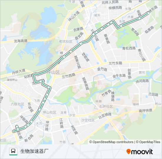 公交M325路的线路图