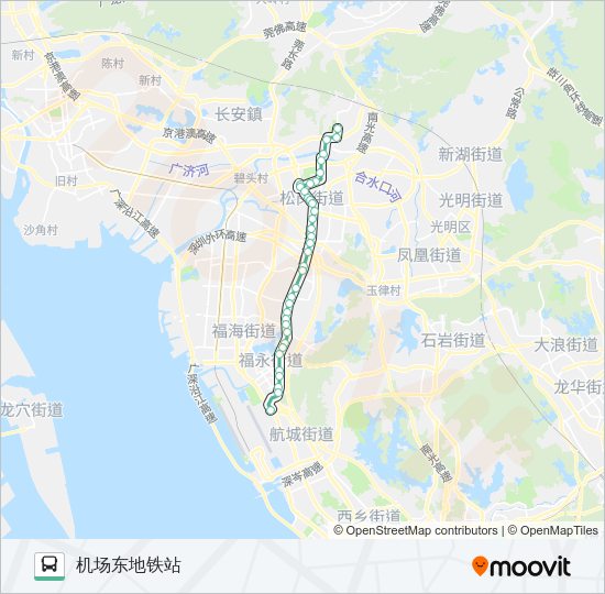 公交M332路的线路图