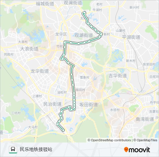 公交M342路的线路图