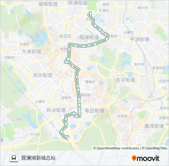 M342 Bus Line Map