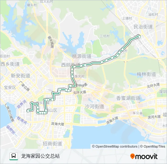 M343 Bus Line Map