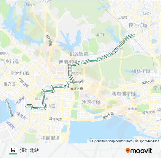 M343 Bus Line Map