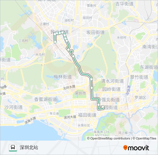 公交M344路的线路图