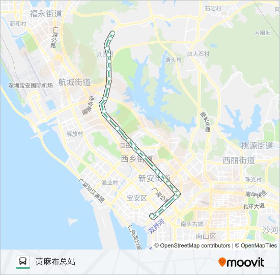 公交M349路的线路图