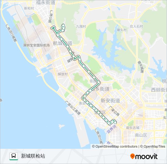 公交M350路的线路图