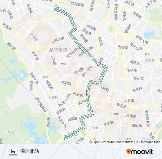 公交M353路的线路图