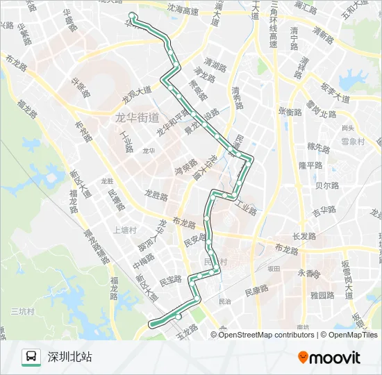 公交M353路的线路图