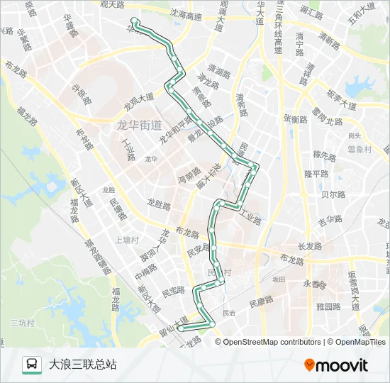 M353 Bus Line Map
