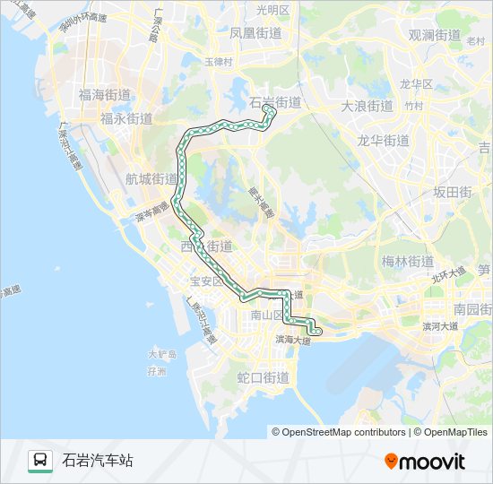 公交M355路的线路图