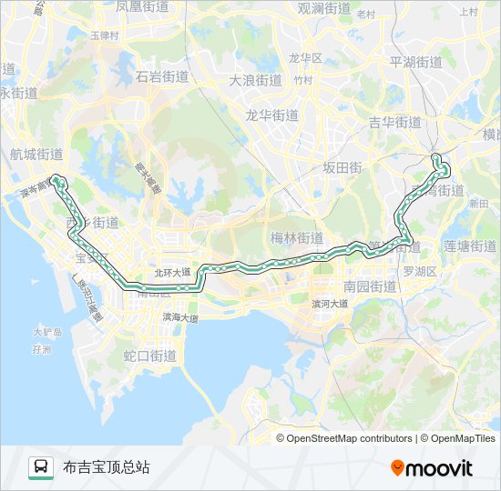 公交M358路的线路图