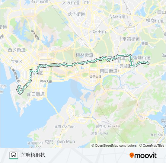 公交M364路的线路图