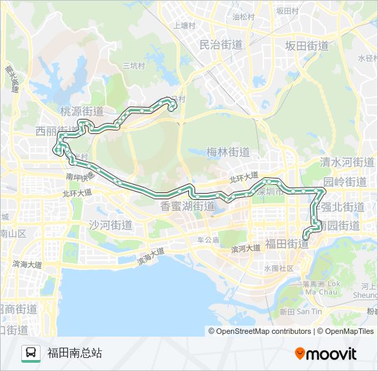 公交M369路的线路图