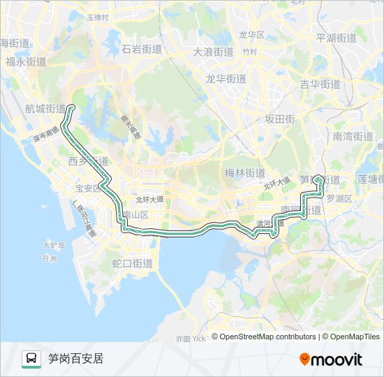 公交M370路的线路图