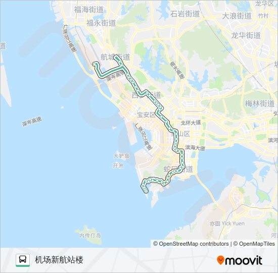 公交M371路的线路图