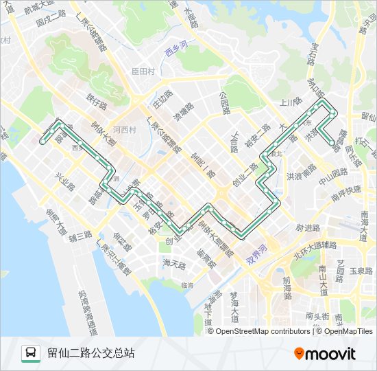 公交M377路的线路图
